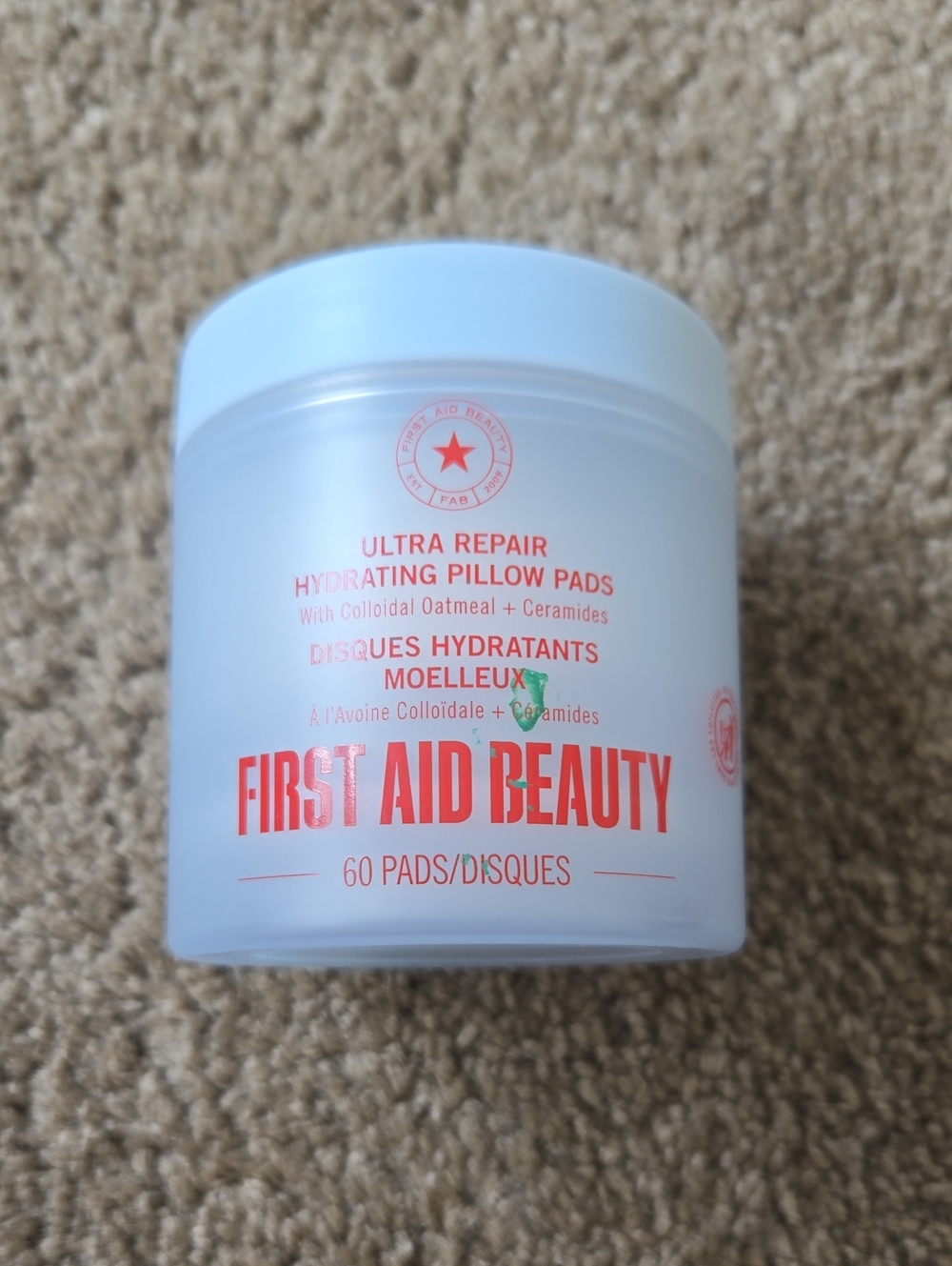 First Aid Beauty Ultra Repair Hydrating Pillow Pads - 60 Count